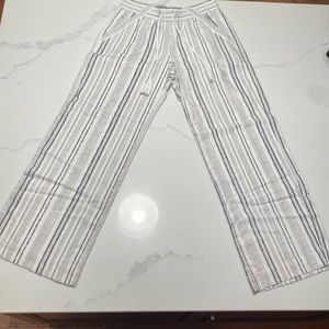 Black and White Striped Bohemian Pants